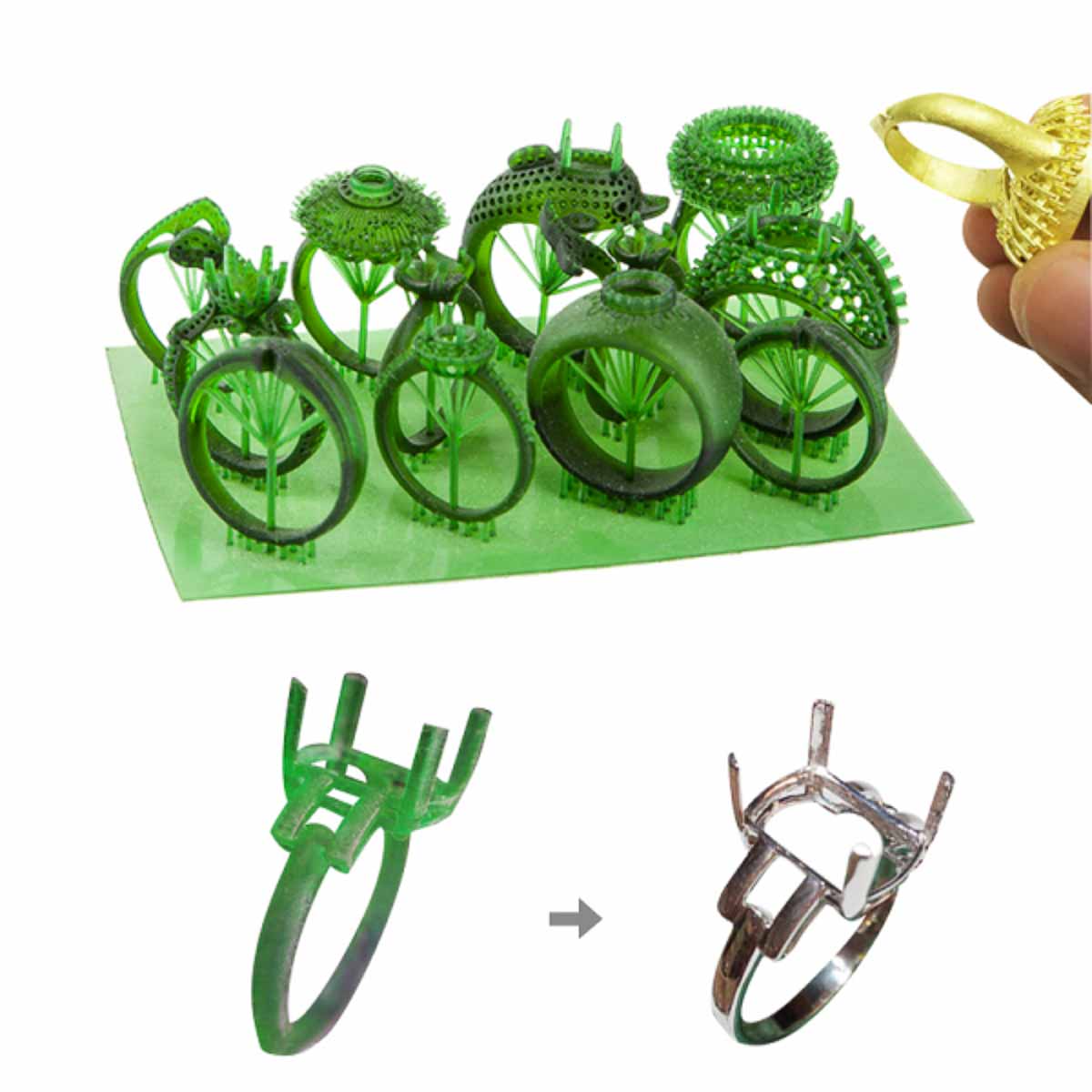 Creality Jewelry Transparent Green smola 4 Creality Jewelry Transparent Green smola - Slika 4