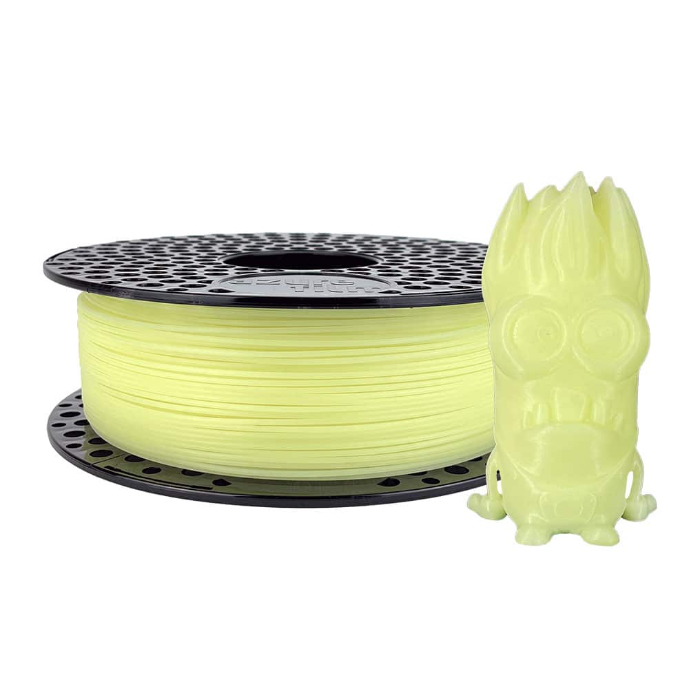 PLA Lumos filament UV Light Yellow 1 PLA Lumos filament UV Light Yellow