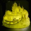PLA Glow filament Litho white Glow in the dark castle
