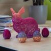 PLA Silk filament Rainbow Candy rabbit with eggs