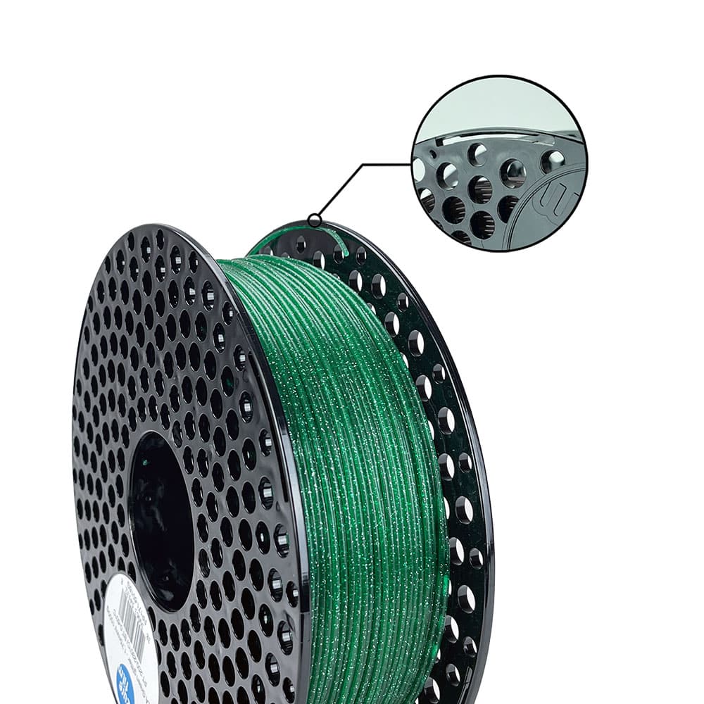 PLA Glitter filament Green 2 PLA Glitter filament Green - Slika 2