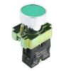 panel mount green button 228 0