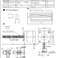 Alternative view of Stepper motor NEMA 17 with axle