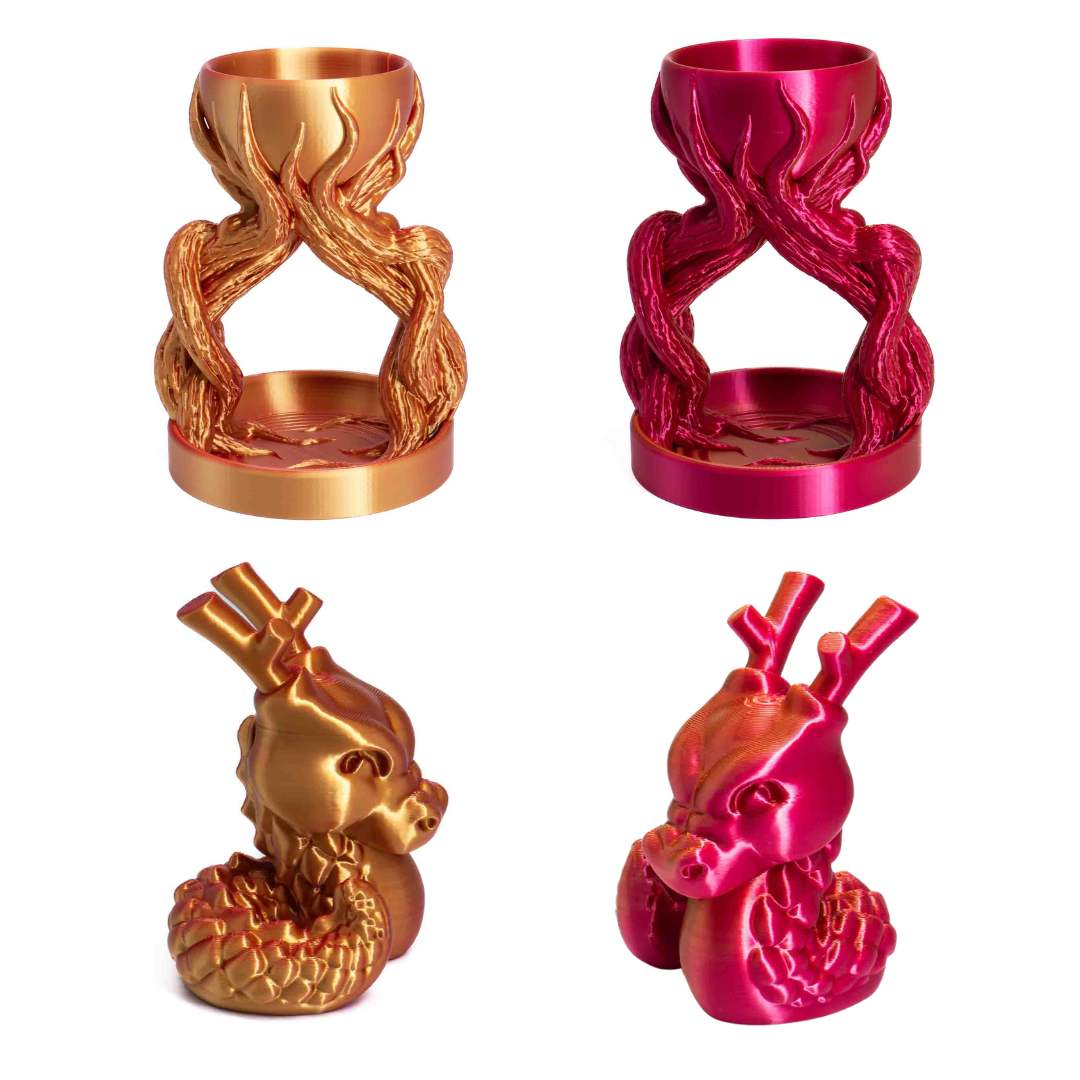 PLA Silk Dual Color Rose Fortune 3 3d-filament-PLA-Silk-Dual-Color-Rose-Fortune-Figurine-azurefilm