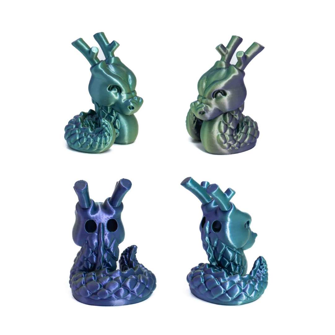 PLA Silk Tri Color Peacock Bloom 3 3d-filament-PLA-Silk-Tri-Color-Peacock-Bloom-Figurine-azurefilm