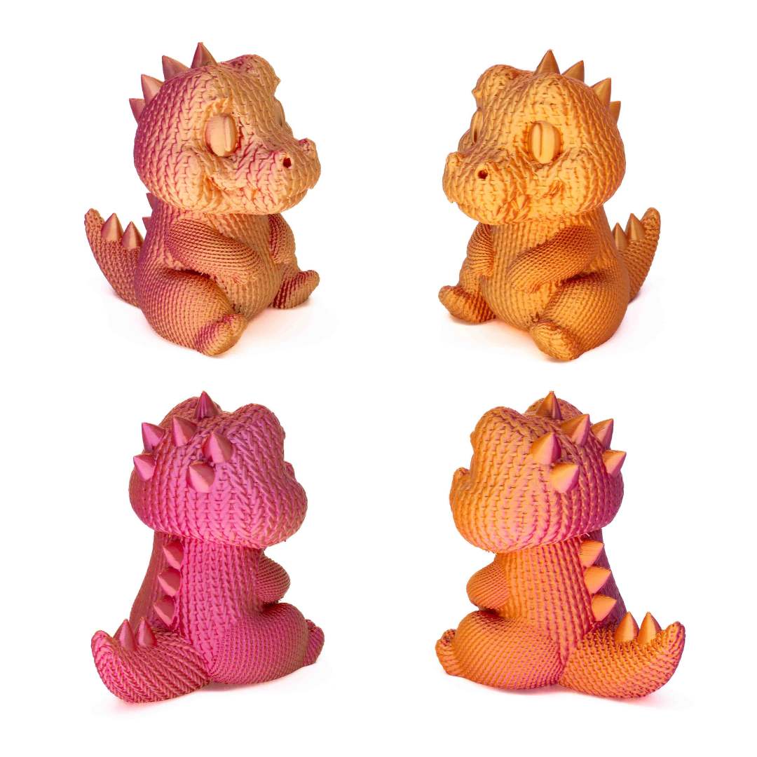 PLA Silk Tri Color Sunset Blaze 3 3d-filament-PLA-Silk-Tri-Color-Sunset-Blaze-Figurine-azurefilm