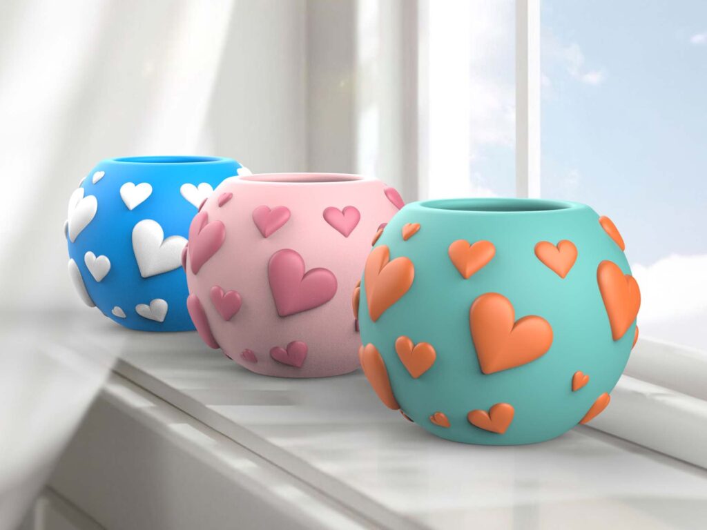 Love heart shape planter 3